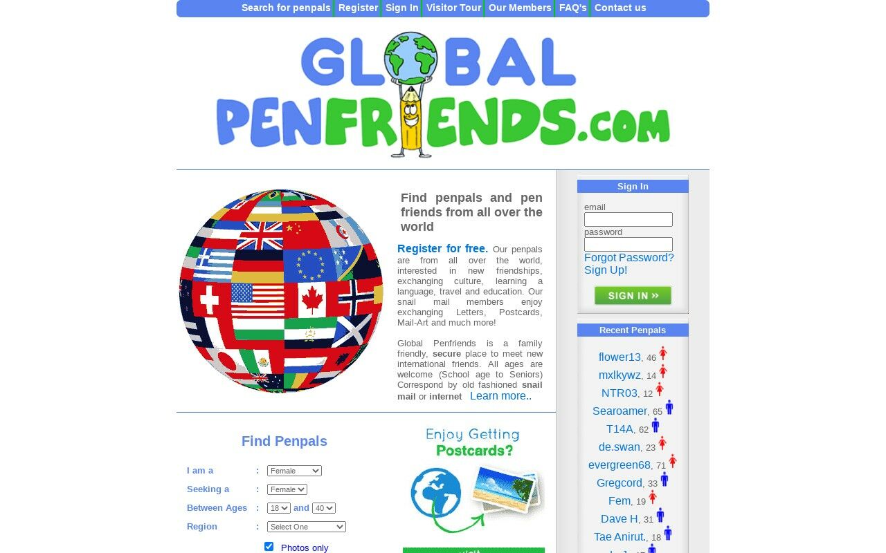 Global Penfriends on ReadSomeReviews